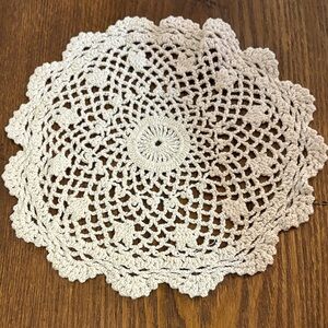 Vintage Cream Crochet Doily